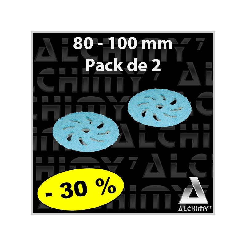 PACK de 2 Mousses Microfibres Bleue 80/100 mm